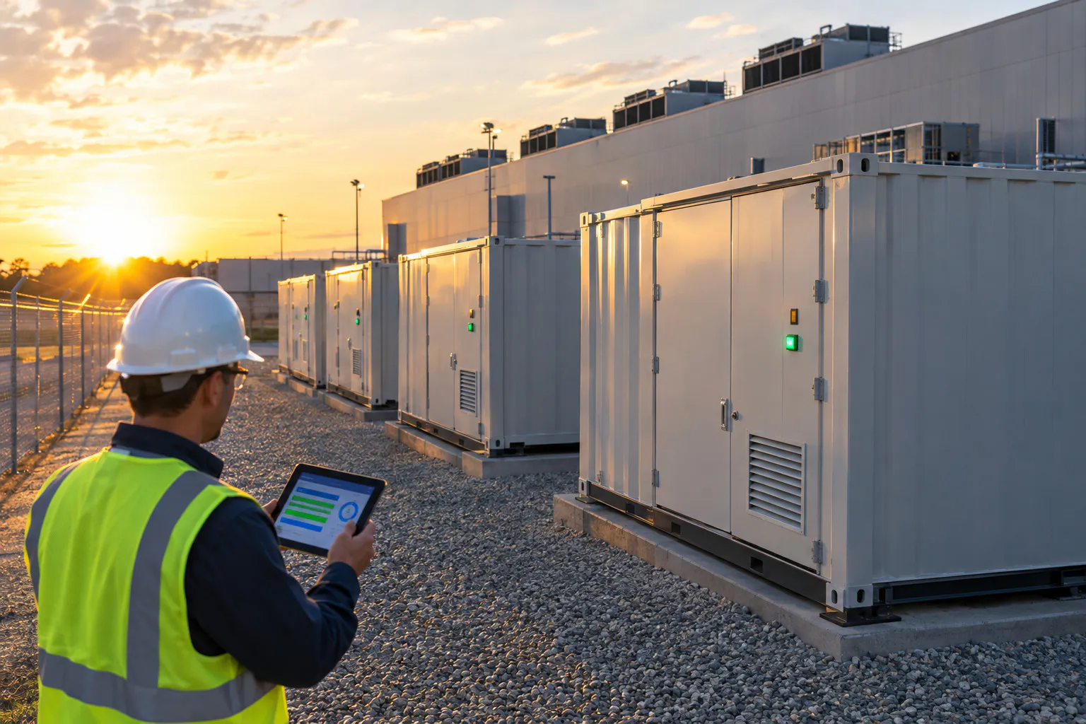 BESS for AI data centers supporting a hyperscale facility with peak shaving