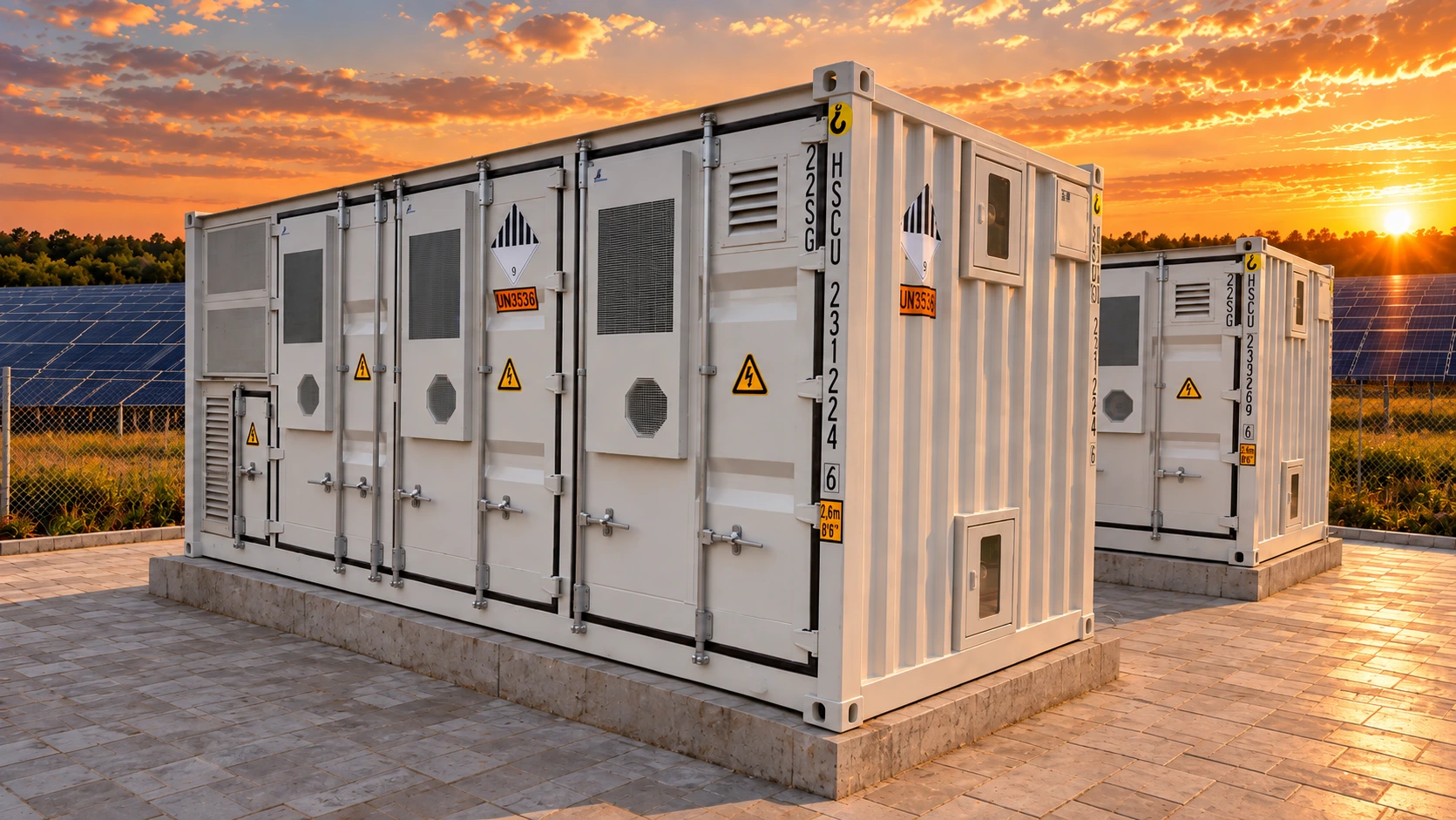 Symtech Solar, 2 1MW x 2MWh BESS units installed in the EU.