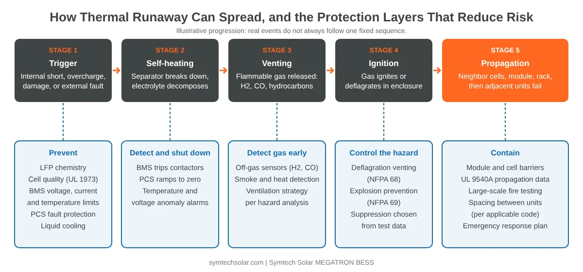 BESS Fire Safety: Thermal Runaway, NFPA 855 and UL 9540A Explained